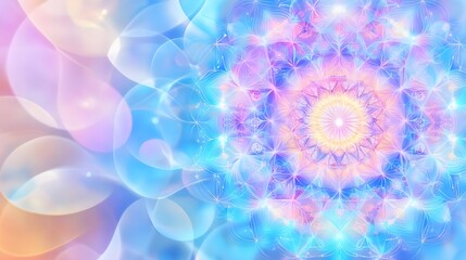 pastel mandala: dreamy abstract background - pastel colors