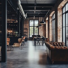Industrial Chic: Modern Loft Office Space Design