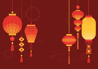 Traditional Chinese Lantern Set for Festivals and Decorations