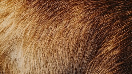 Close-up of soft beige fur strands creating a warm and inviting texture