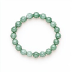 Fototapeta premium Elegant green stone bracelet showcasing natural beauty, perfect for fashion enthusiasts and jewelry lovers.