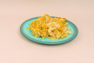 Chicken rice dish with vegetables