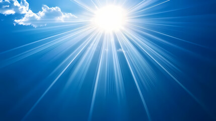 Obraz premium Blue sunburst rays abstract background design. Sunburst. Illustration