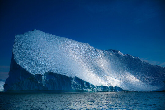 Overturned iceberg in Disko Bay