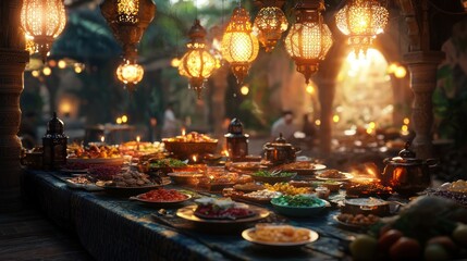 Arabian Night Market Buffet Food Feast