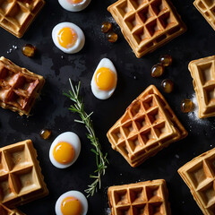 Delicate floating waffles paired image