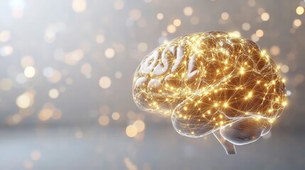 Illuminated brain, exploring the neural network, artificial intelligence, and the power of the human mind