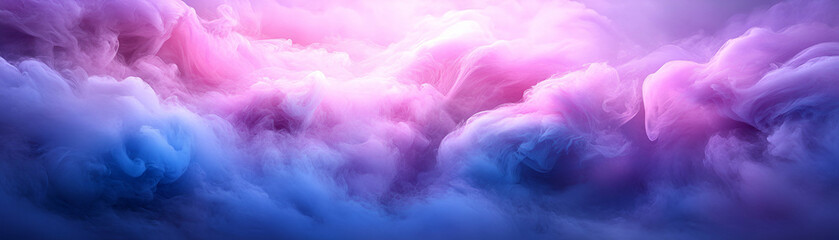 Fototapeta premium Abstract Purple & Blue Swirling Cloudscape, a Dreamy Vaporous Image Evokes Serenity and Tranquility.