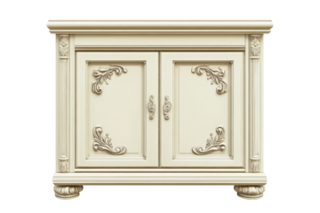 Elegant decorative cabinet design white