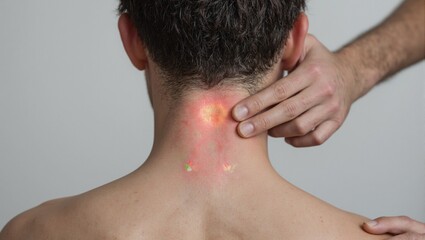 Stressed neck muscles and pain points perfect for chiropractic ads