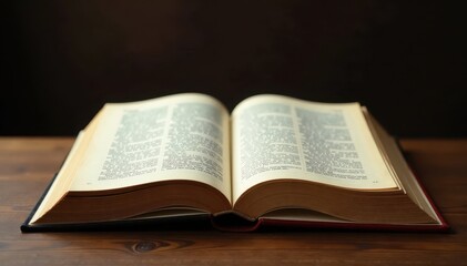 Obraz premium Open grand book, rich texture, inviting pages, sophisticated, open book, paper