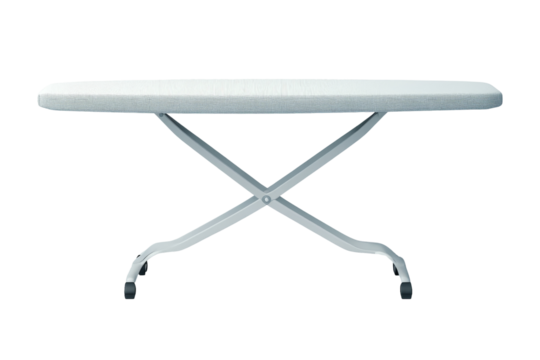 Minimal ironing board isolated product photography