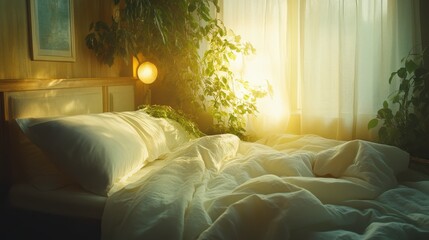 Serene Bedroom Scene for Relaxation and Rest