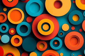 Colorful wallpaper image depicting diferent colorful shapes