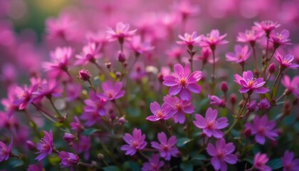 Obraz premium Pink Flower Meadow: A Serene Burst of Spring Blossoms
