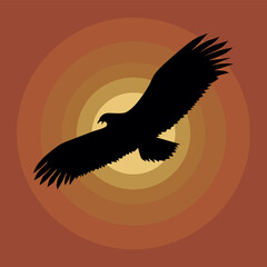 silhouette of a eagle