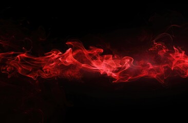 Fototapeta premium Abstract Red Smoke Design On Black Background