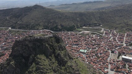 Imposing castle aerial view