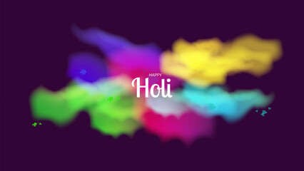 Holi festival happy India carnival of colors. Bright colors powder dyes. Banner Design Flyer postcards. Vector illustration...
