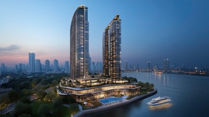 Modern High-Rise Building in Sustainable City