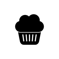 Cup cake icon logo design. Cup cake sign and symbol