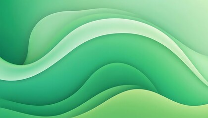 Fototapeta premium Abstract Green Wave Background Design
