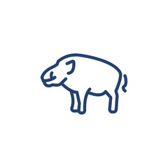 Boar icon Outline icon sign