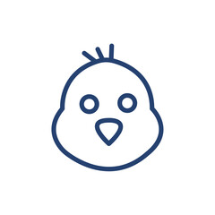 Chick icon Outline icon sign
