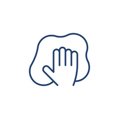 Cleaning cloth icon Outline icon sign