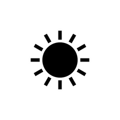Sun icon logo design. Brightness sign and symbol