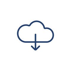 Cloud download icon Outline icon sign