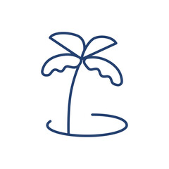 Coconut tree icon Outline icon sign