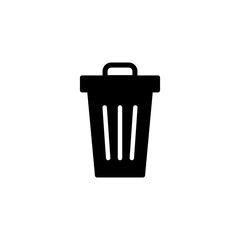 Trash icon logo design. trash can icon. delete sign and symbol.