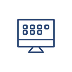 Desktop icon Outline icon sign