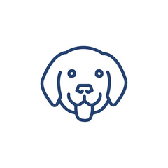 Dog face icon Outline icon sign