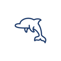 Dolphine icon Outline icon sign