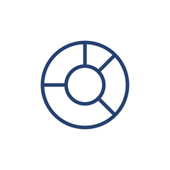 Dounut chart icon Outline icon sign