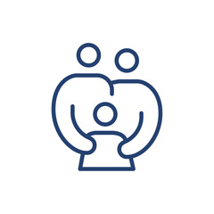 Family icon Outline icon sign