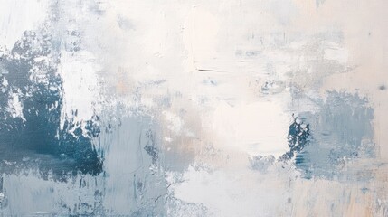 abstract hand painted background, wallpaper, texture, closeup. Fragment of liquid acrylic painting in gray, beige and blue on canvas. Modern Art. 