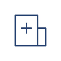 Hospital icon Outline icon sign