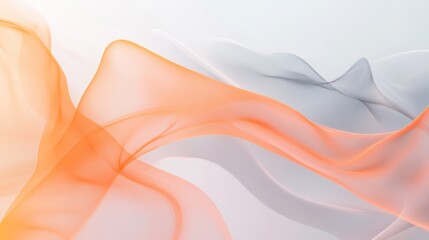 Abstract Orange and Grey Swirls