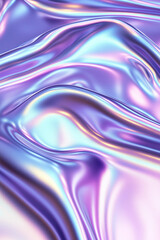 Obraz premium Iridescent Fabric Texture: Pastel Purple, Blue, and Pink Hues
