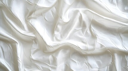 Obraz premium Draped White Fabric Showing Texture and Flow