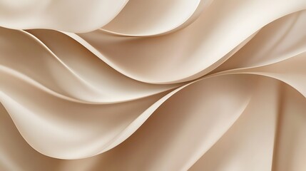 Obraz premium Abstract Beige Fabric Swirls Elegant Drape Design