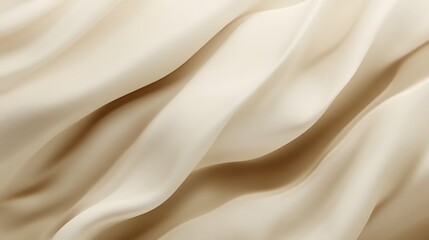 Obraz premium Elegant Draped Beige Fabric Soft Texture Background