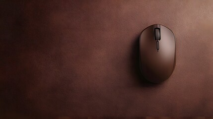 Brown Wireless Computer Mouse on Brown Surface