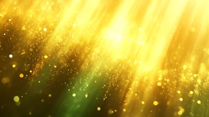 Obraz premium Golden Light Rays Sparkle Dust Background