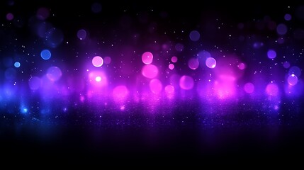 Abstract Purple and Blue Bokeh Glitter Background