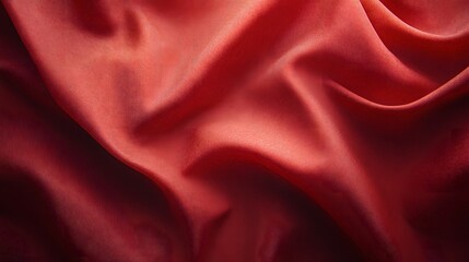 Obraz premium Draped Red Fabric Showing Texture and Waves