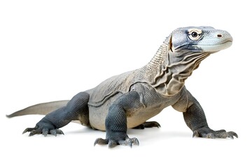 Obraz premium Komodo Dragon Isolated on White Background.